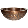 Copper Sink Double wall Embossing on outer wall
