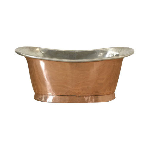 Coppersmith Shiny Copper Bathtub Tin Freestanding Bath