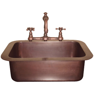 Single Wall Drop-In Copper Sink