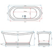 BC Designs Tin Freestanding Boat Bath All Sizes