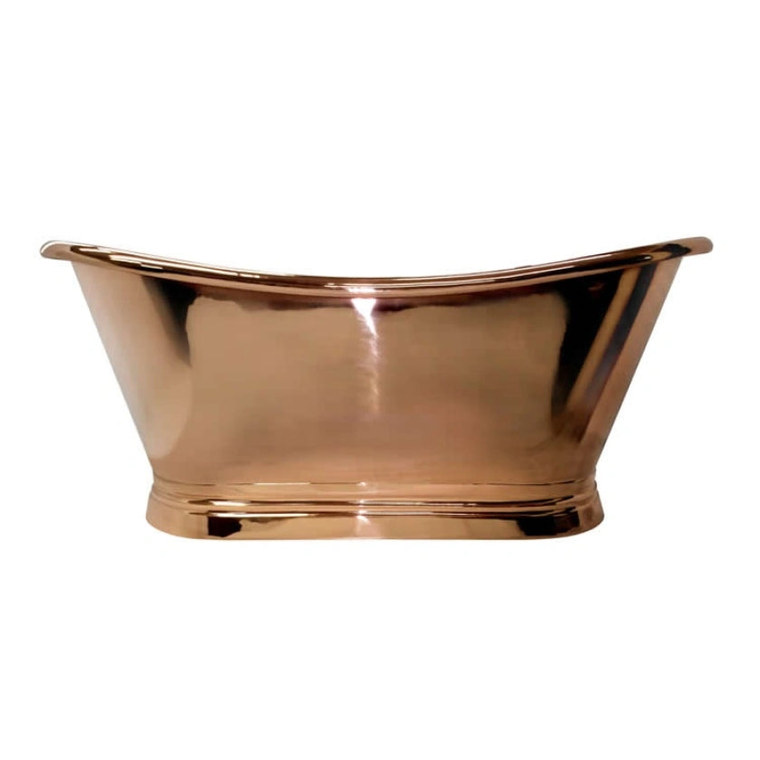 BC Designs Polished Copper Freestanding Boat Bath All Sizes