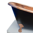 Coppersmith Creations Hammered Copper Clawfoot Black Freestanding Bath
