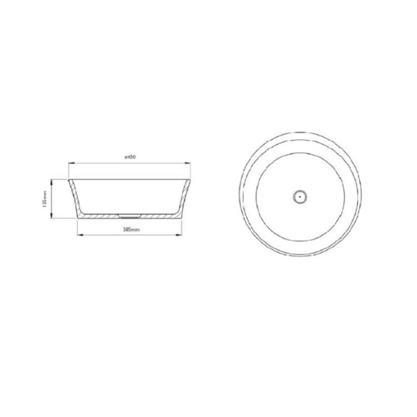 BC Designs Delicata Cian Countertop Basin