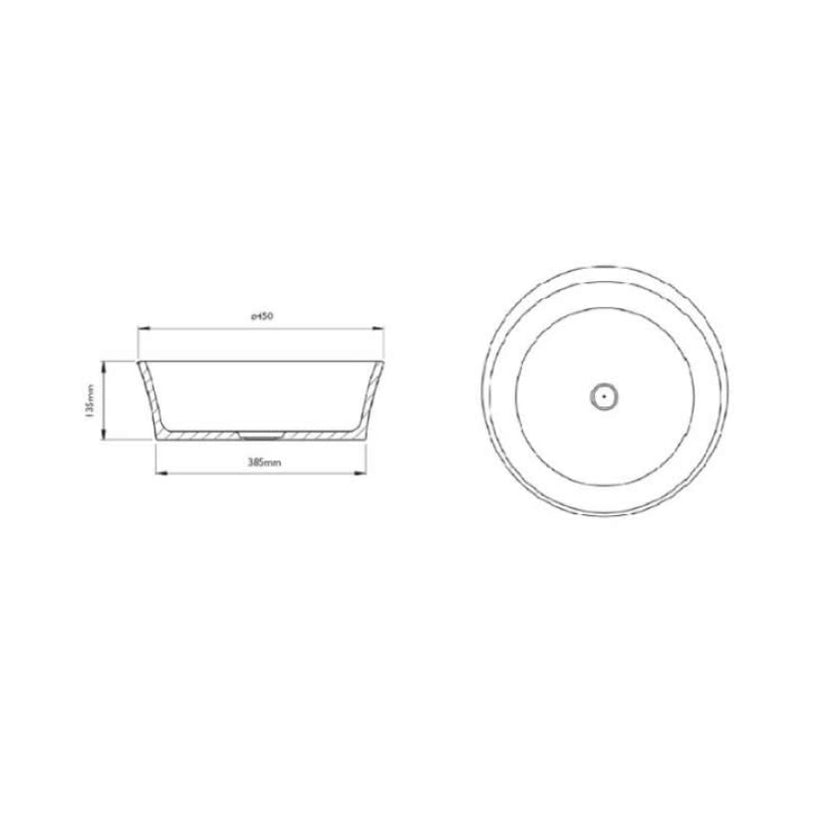 BC Designs Delicata Cian Countertop Basin