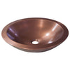 Double Wall Round Copper Sink Hammered 18 x 5