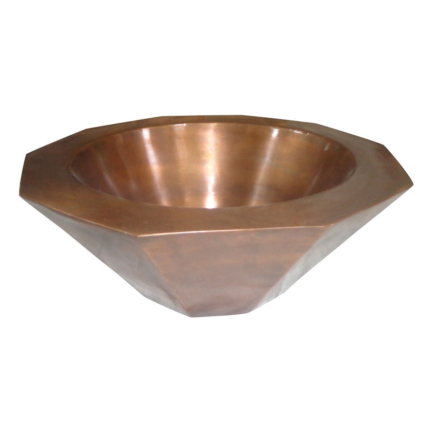 Copper Sink Double wall Decagon Shape