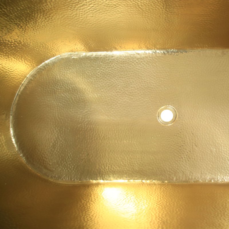 Coppersmith Full Hammered Brass Cascading Base Freestanding Bath