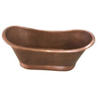 Coppersmith Creations Copper Thin Rolled Edge Freestanding Bath