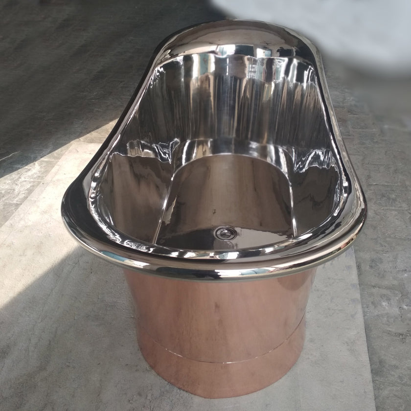 Coppersmith Big Straight Base Copper Nickel Freestanding Bath