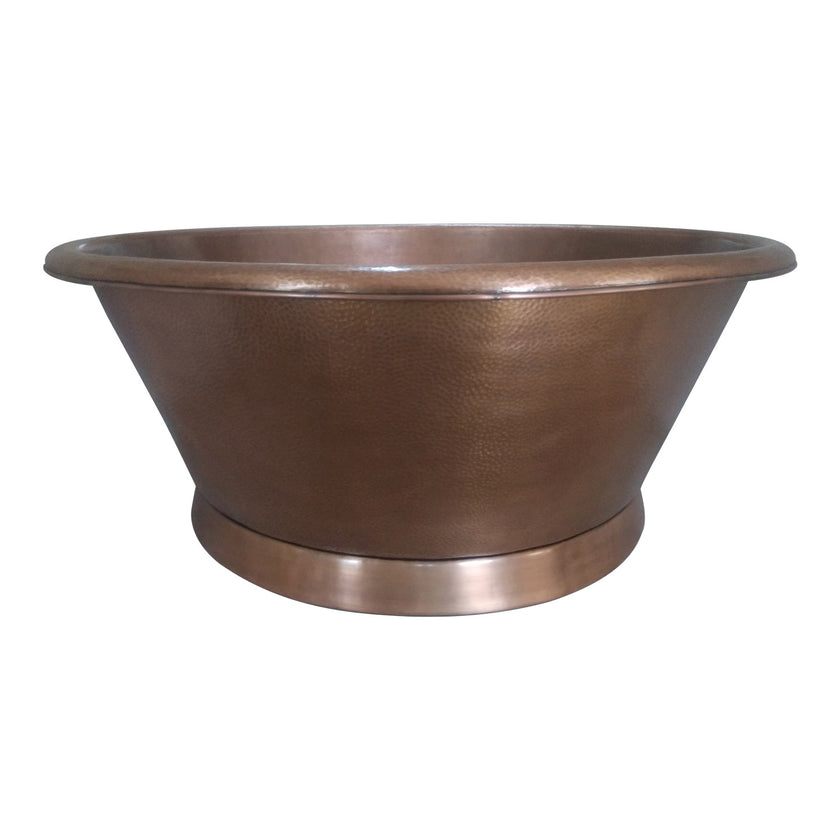 Coppersmith Round Copper Hammered Antique Freestanding Bath