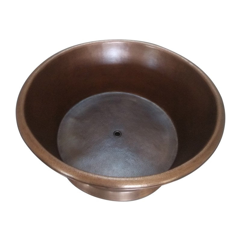 Coppersmith Round Copper Hammered Antique Freestanding Bath