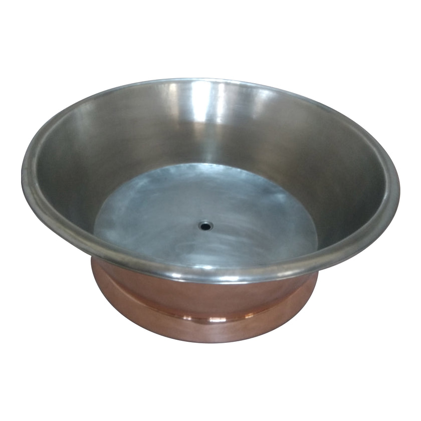 Coppersmith Round Polished Copper Tin Freestanding Bath