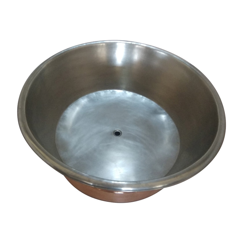 Coppersmith Round Polished Copper Tin Freestanding Bath