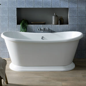 Bayswater Double Ended Boat Bath Gloss White 1700x750 BAYB117