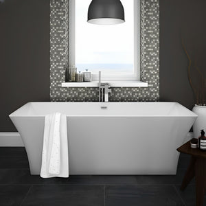 Aqua Minimal Gloss White Freestanding Bath 1700 x 800