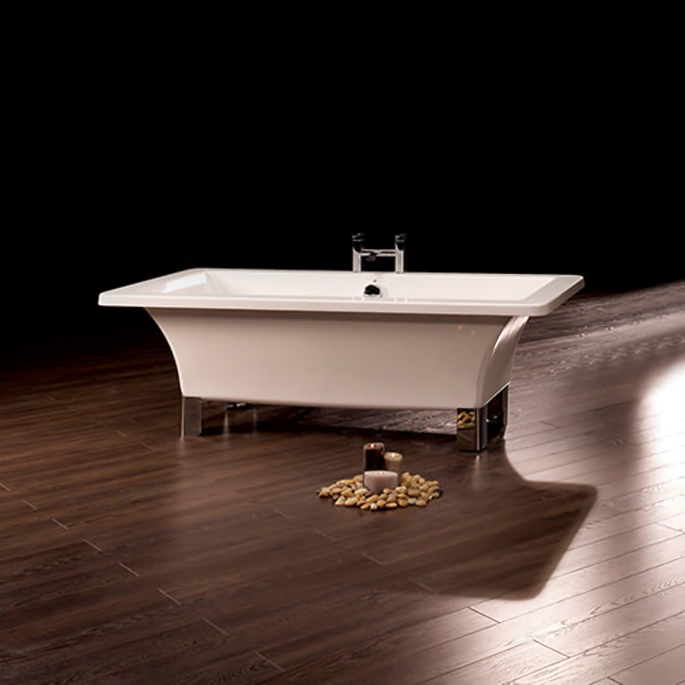Royce Morgan Clarence 1690 x 745mm Freestanding Bath With Chrome Feet