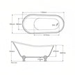 Royce Morgan Kingswood Freestanding Bath 1750mm
