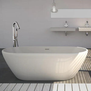 Aqua Fira Stone Gloss White Freestanding Bath All Sizes