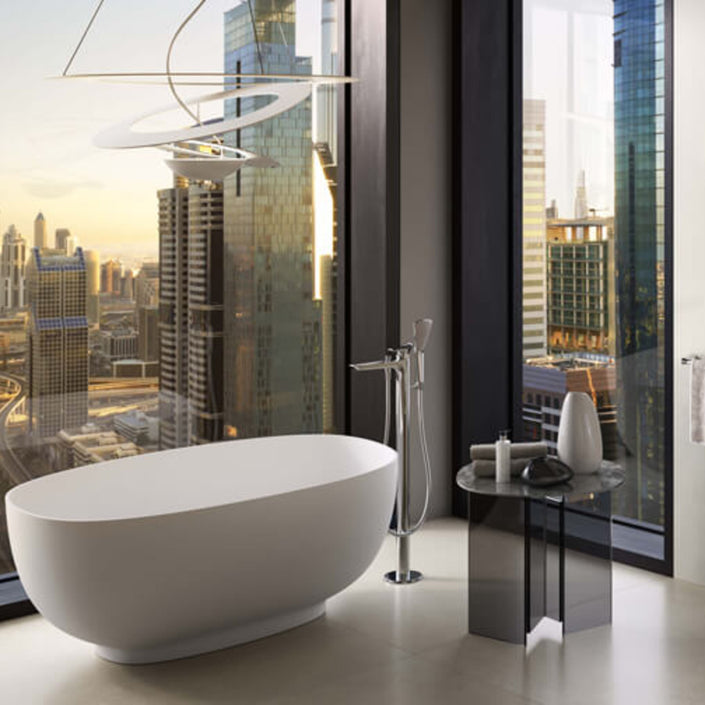 RAK Cloud Freestanding Bath Greige 1400 x 753 CLOBT14075505