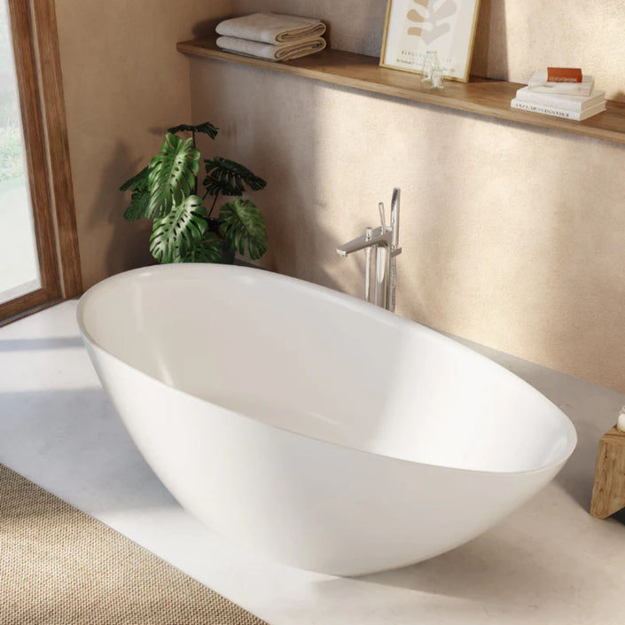 Roca Kauai Gloss White Freestanding Bath All Colours 1600 x 750