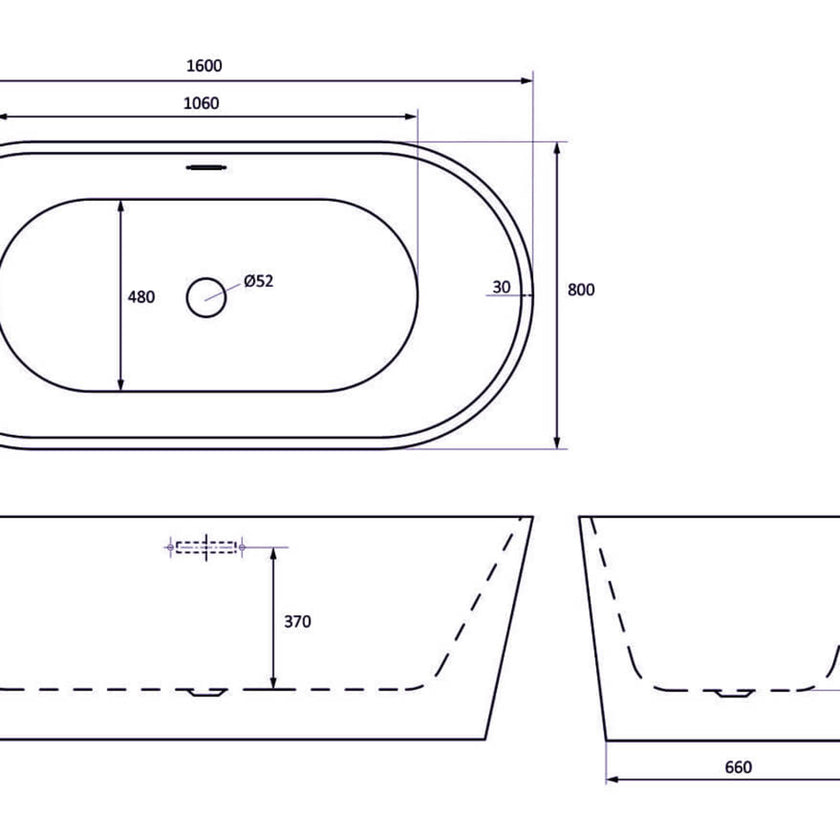 Trojan Hampton Twin Skin Gloss White Freestanding Bath All Sizes