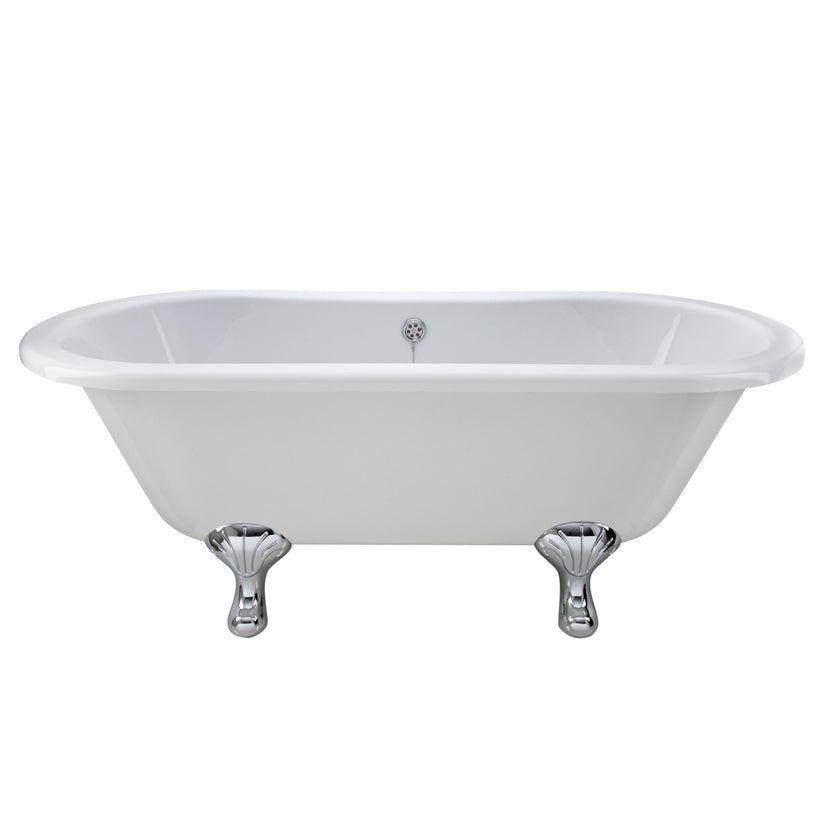 Bayswater White Clawfoot Courtnell Back To Wall Freestanding Bath 1700 x 750 BAYB106