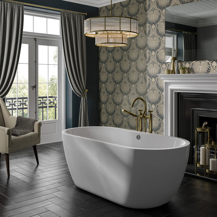 Trojan Alcora Twin Skin Gloss White Freestanding Bath All Sizes