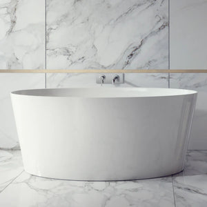 Ramsden & Mosley Bute Oval Gloss White Freestanding Bath 1595 x 720 R0009 BUTE