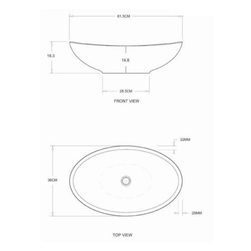 BC Designs Kurv Cian Countertop Basin