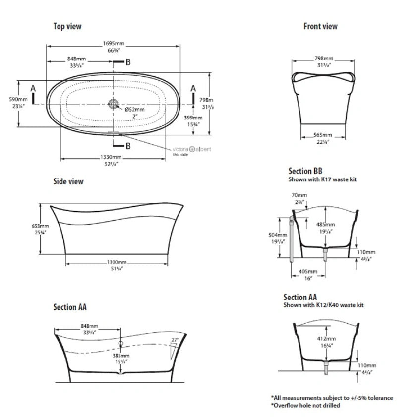 Victoria & Albert Pescadero Freestanding Bath