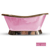 Coppersmith Creations Copper Pink Slanted Base Freestanding Bath