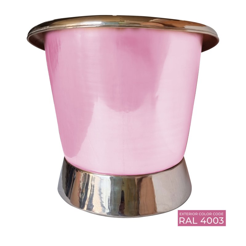 Coppersmith Creations Copper Pink Slanted Base Freestanding Bath