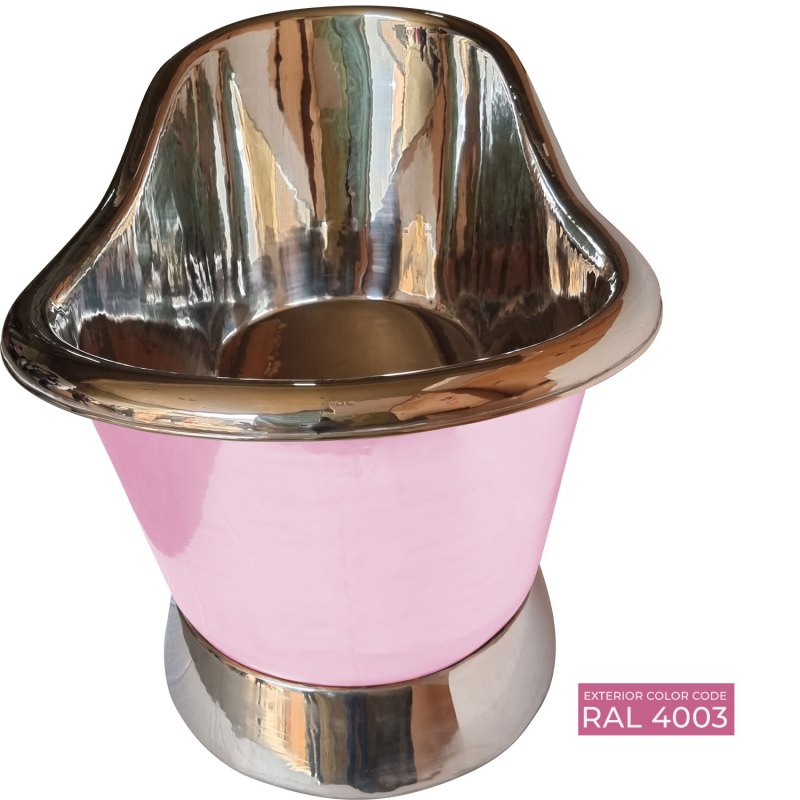 Coppersmith Creations Copper Pink Slanted Base Freestanding Bath