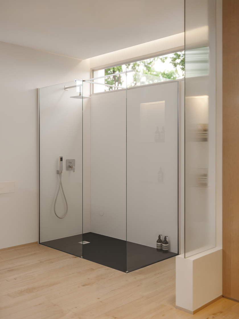 SHOWER TRAY URBAN SLATE 200 100 MIDNIGHT BLACK