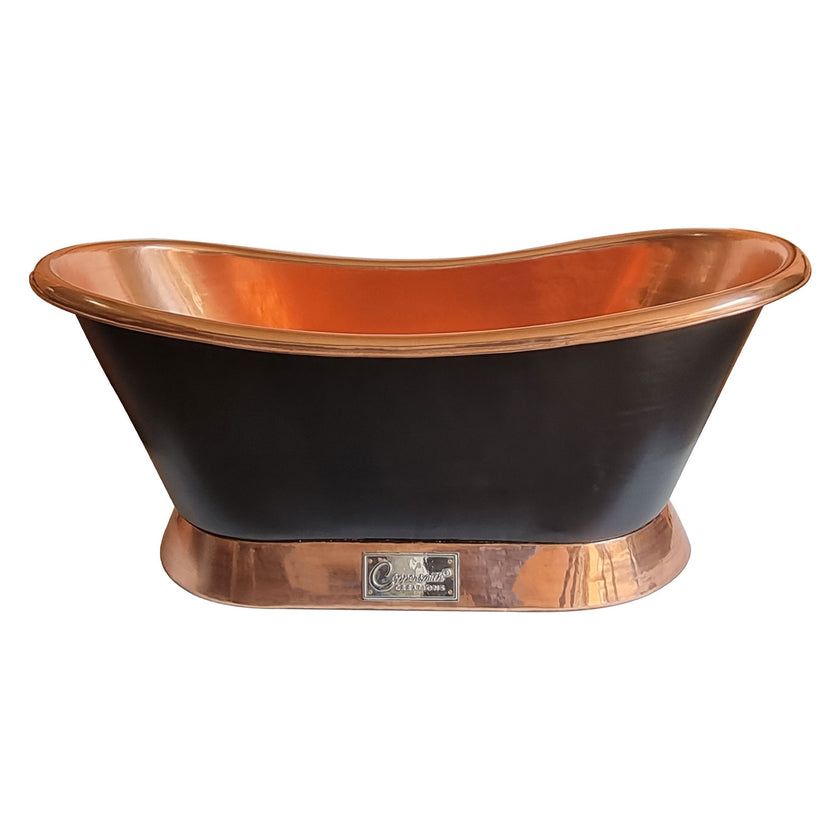 Coppersmith Creations Copper Black Freestanding Bath