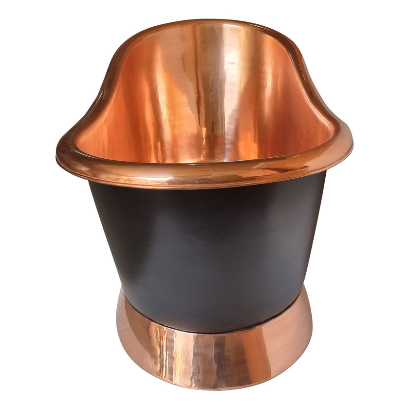 Coppersmith Creations Copper Black Freestanding Bath