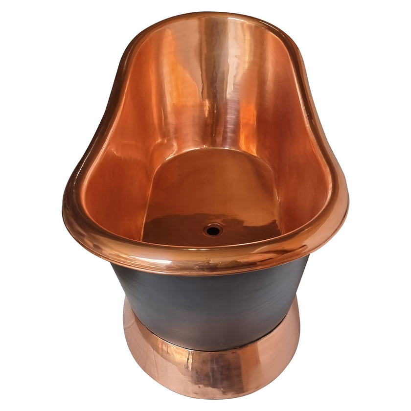 Coppersmith Creations Copper Black Freestanding Bath