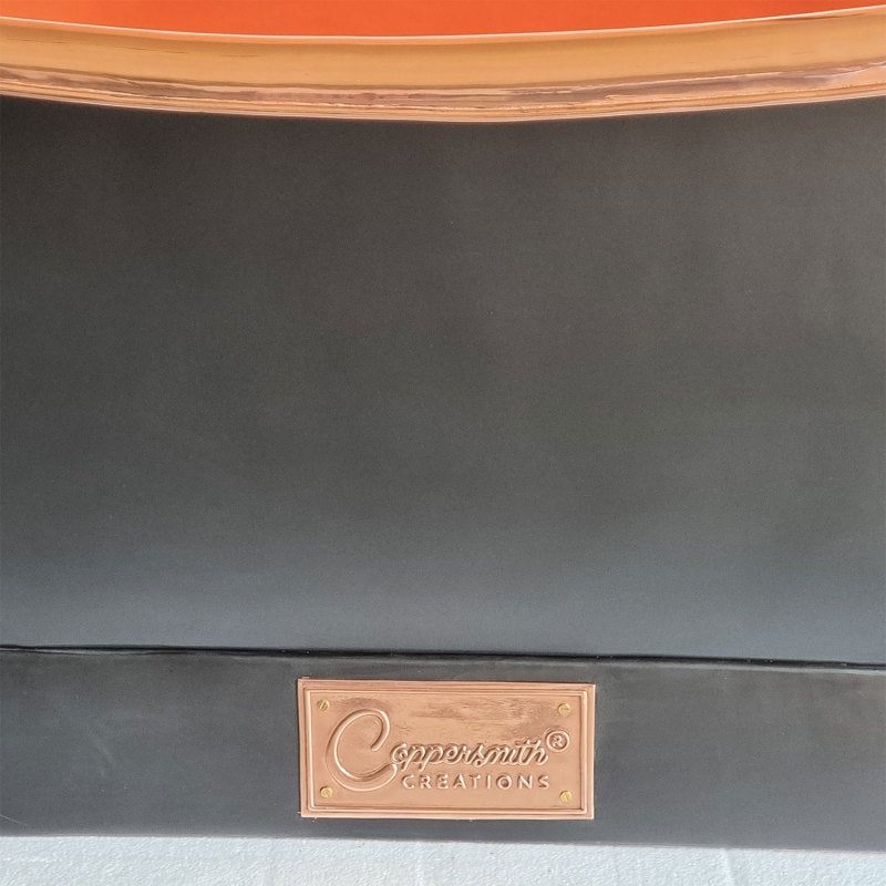 Coppersmith Creations Copper Black Slanting Base Freestanding Bath