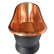 Coppersmith Creations Copper Black Slanting Base Freestanding Bath