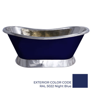 Coppersmith Creations Copper Nickel Coated Night Blue Freestanding Bath