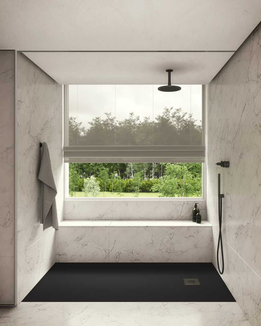 SHOWER TRAY URBAN SLATE 100 70 MIDNIGHT BLACK
