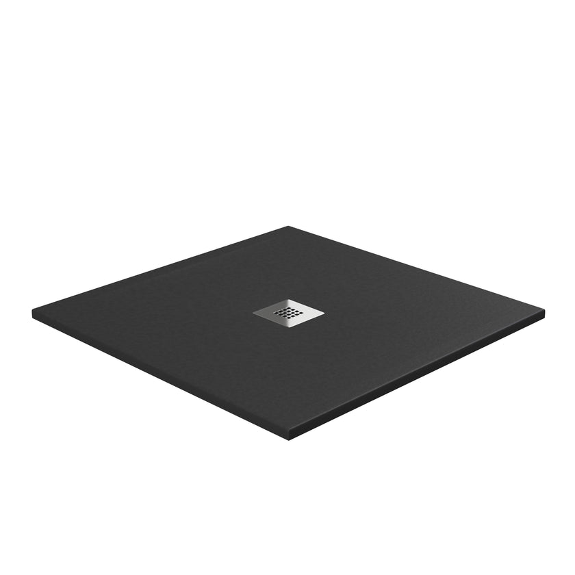 SHOWER TRAY URBAN SLATE 100 100 MIDNIGHT BLACK