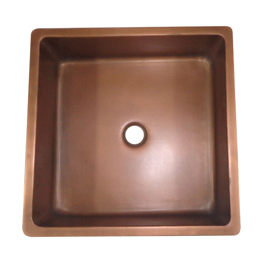 Square Double Wall Copper Sink