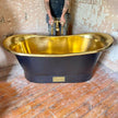 Coppersmith Straight Base Brass Black Freestanding Bath