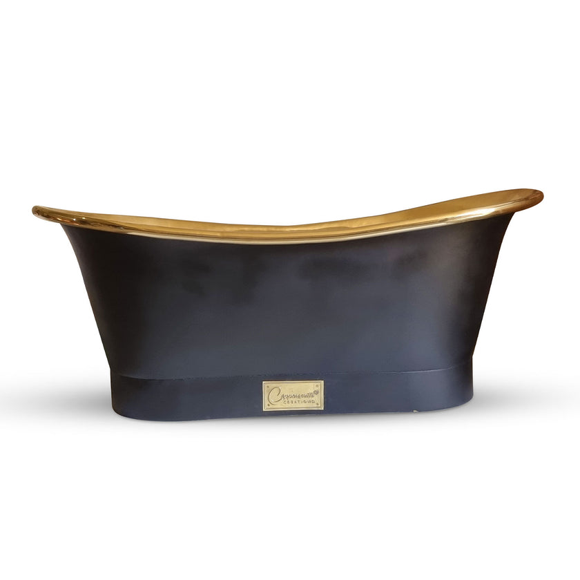 Coppersmith Straight Base Brass Black Freestanding Bath