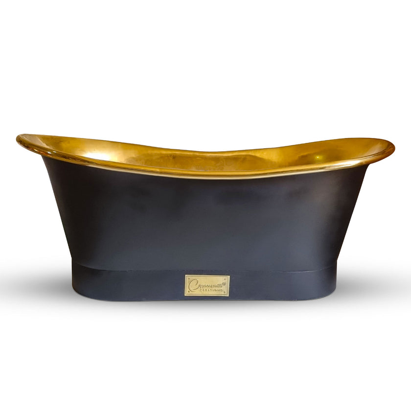 Coppersmith Straight Base Brass Black Freestanding Bath