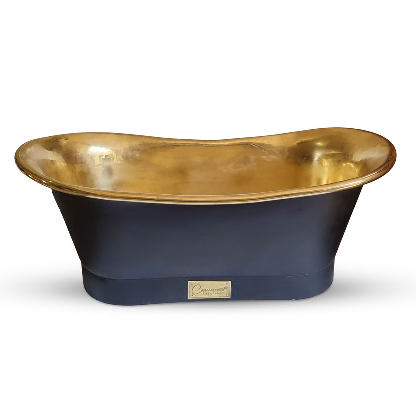 Coppersmith Straight Base Brass Black Freestanding Bath