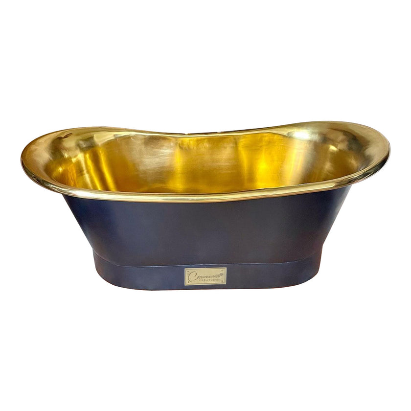Coppersmith Straight Base Brass Black Freestanding Bath