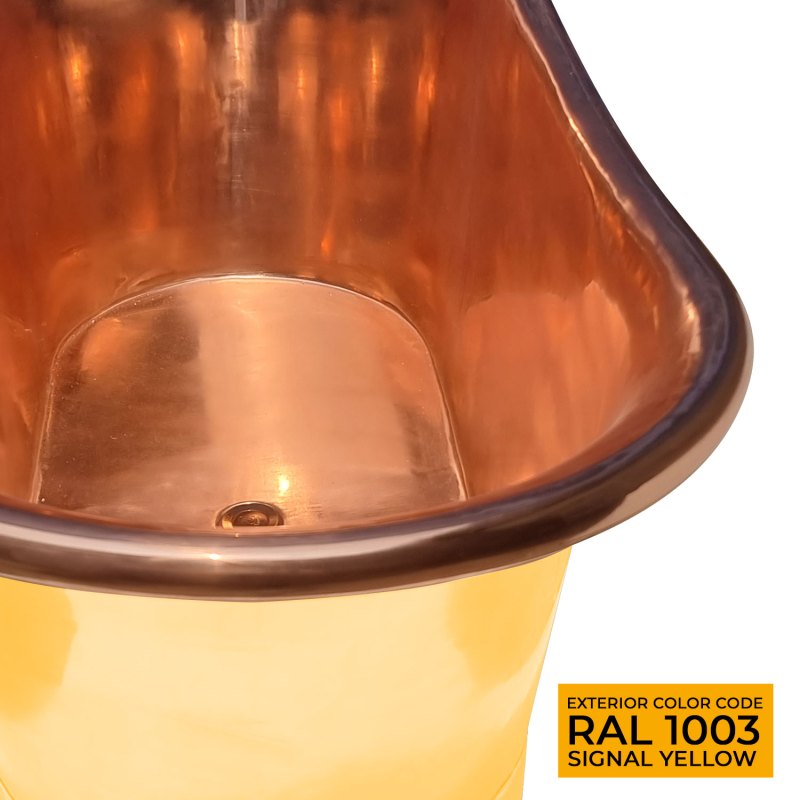 Coppersmith Creations Copper Yellow Freestanding Bath
