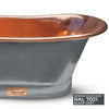 Coppersmith Creations Copper Black Grey Freestanding Bath